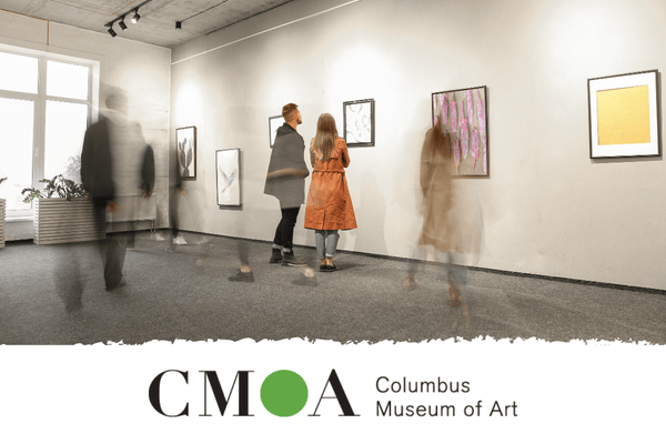 Columbus Museum of Art logo with image of people viewing an art exhibit